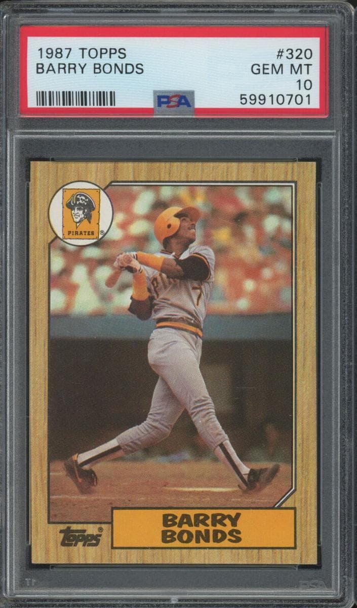Barry Bonds 1987 Topps Baseball, PSA 10