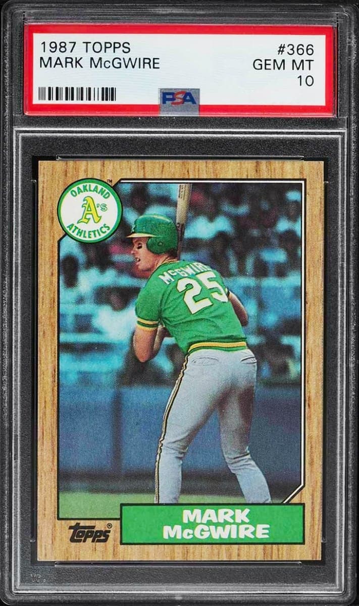 Mark McGwire 1987 Topps Baseball, PSA 10